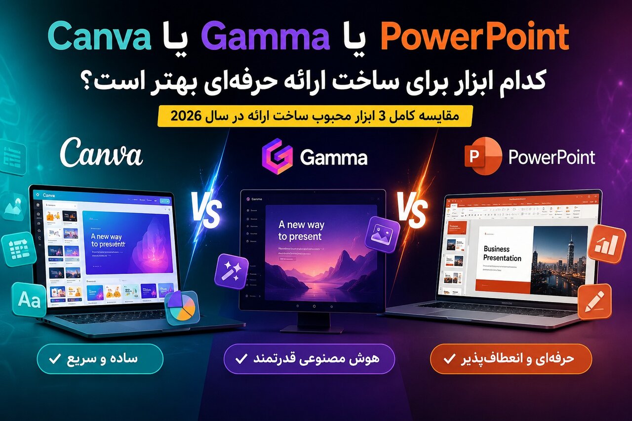 پاورپوینت، کنوا یا گاما؛ کدام ابزار برای ساخت ارائه حرفه‌ای بهتر است؟